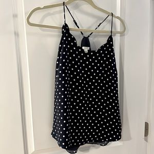 J crew navy and white top